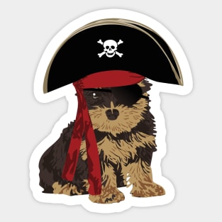 Pirate Yorkshire Terrier for Dog Lovers Sticker